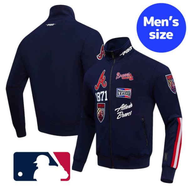 【送料無料】【メンズ】 MLB公式 メジャーリーグ トラックジャージ 長袖トップス 運動着 ウォームアップジャケット アトランタ・ブレーブス Atlanta Braves Fast Lane Track Jacket