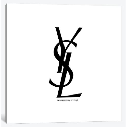 【送料無料】 米国発のお洒落なブランドオマージュアート YSL White サンローラン キャンバスアート 絵画 インテリア 模様替え 引越し祝い 新築祝い 待合室 会議室