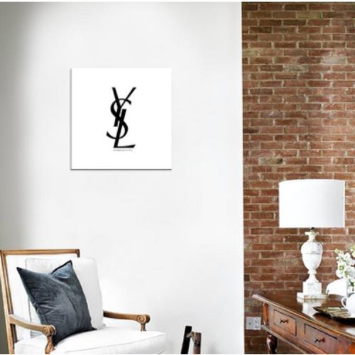 無料配達 米国発のお洒落なブランドオマージュアート Ysl White サンローラン キャンバスアート 絵画 インテリア 模様替え 引越し祝い 新築祝い 待合室 会議室 Squaremilehomes Com