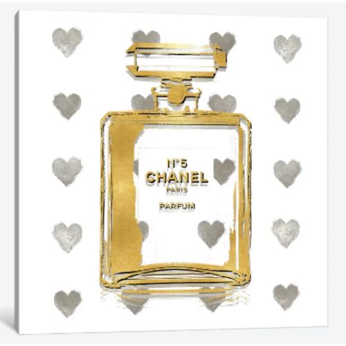 【楽天市場】【送料無料+割引クーポン】 米国発のお洒落なブランドオマージュアート Perfume with Silver Hearts