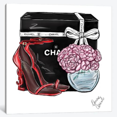 【送料無料】 米国発のお洒落なブランドオマージュアート Original Fashion シャネル CHANEL キャンバスアート 絵画 インテリア 模様替え 引越し祝い 新築祝い 待合室 会議室