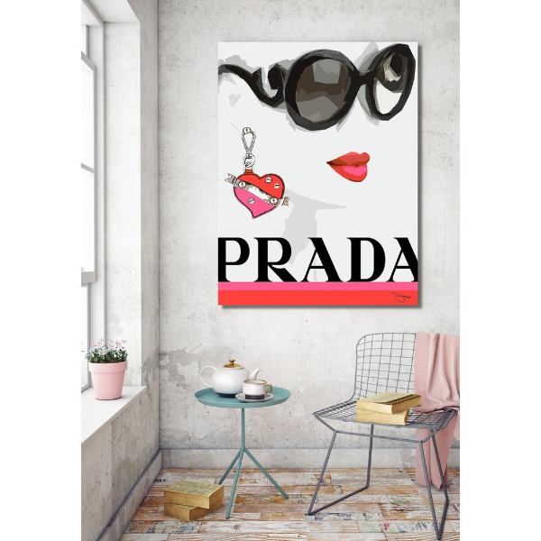 送料無料 P5倍 最大10 クーポン お洒落なブランドオマージュアート Shades Of Pda プラダ Prada キャンバスアート 絵画 インテリア 模様替え 引越し祝い 新築祝い 待合室 会議室 Msselectronics Gr