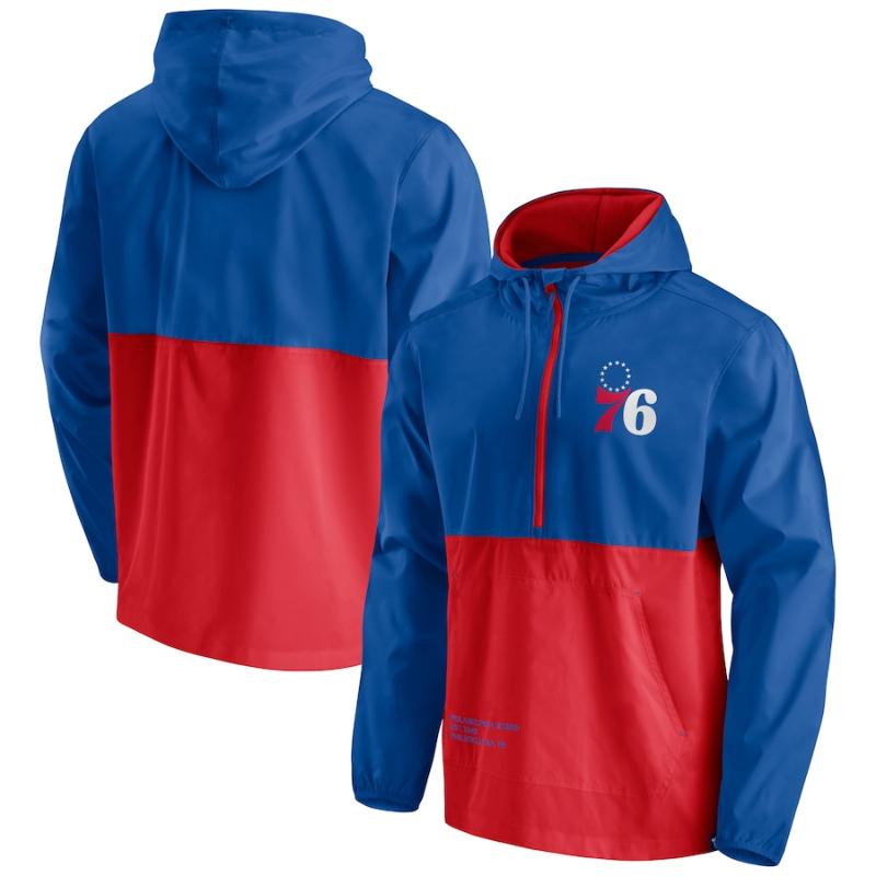 【送料無料】 NBA メンズ ウィンドブレーカー アウタージャケット フィラデルフィア・セブンティシクサーズ Philadelphia 76ers Windbreaker Jacket｜USキッズウェア店