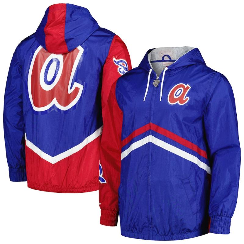 【貨物輸送無料】 MLB メンズ ウィンドブレーカー アウタージャケット ジョージアの州都・ブレーブス Atlanta Braves Windbreaker Jacket