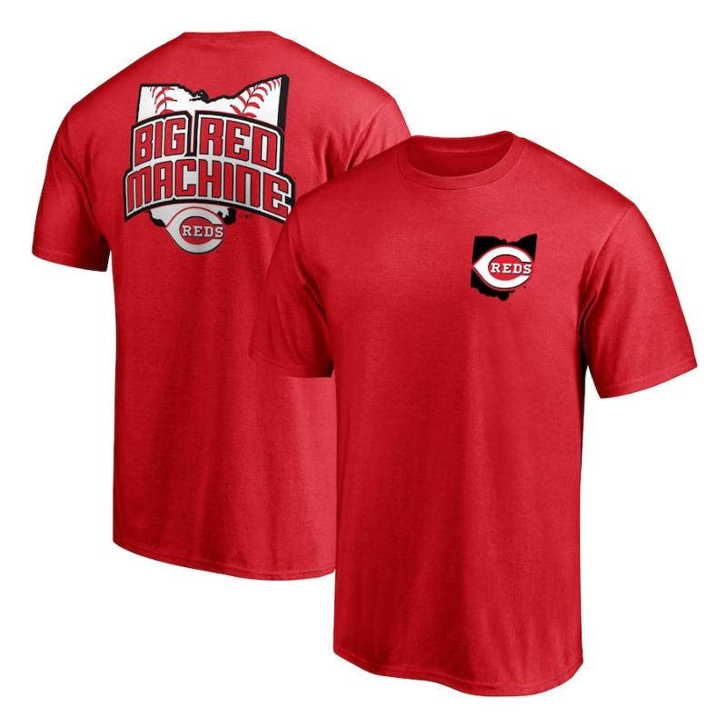 【送料無料】 MLB メンズ Tシャツ 半袖トップス Red シンシナティ・レッズ Cincinnati Reds Hometown Collection State Big Red Machine T-Shirt|USキッズウェア店