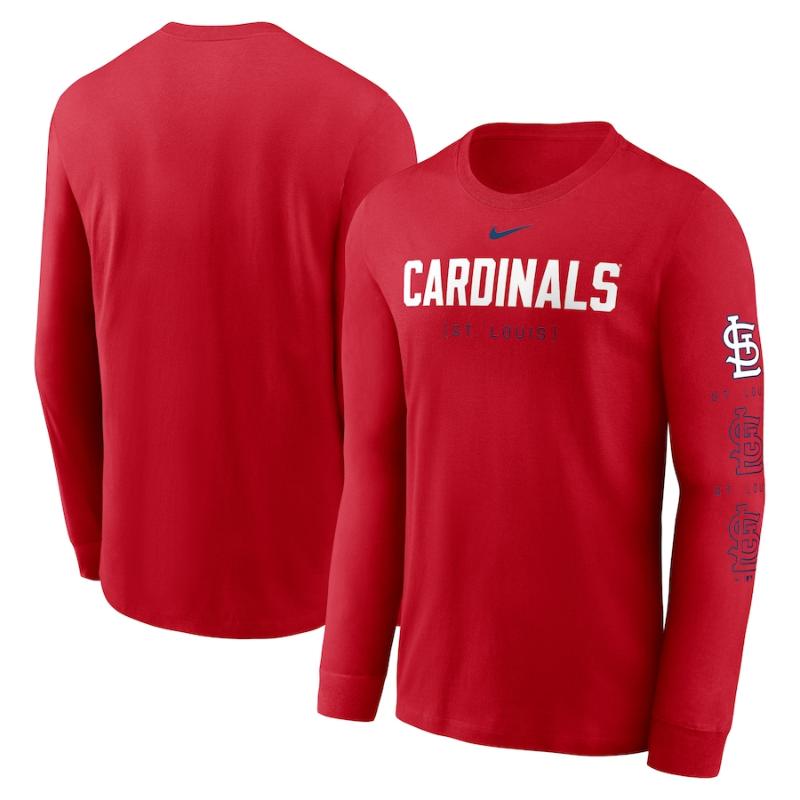 【送料無料】 MLB ナイキ nike メンズ 長袖Tシャツ ロンT トップス Red セントルイス・カージナルス カーディナルス ヌートバー St. Louis Cardinals Repeater L/S T-Shirt｜USキッズウェア店