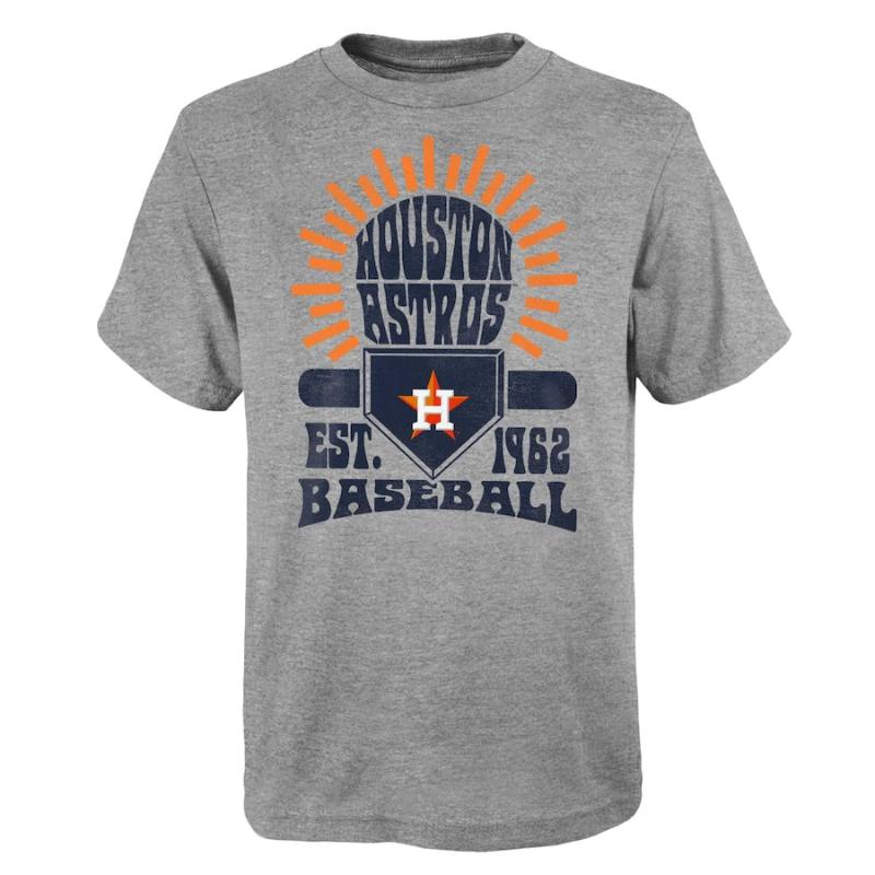 【貨物輸送無料】【成年者も差しゆるす★キッズサイズ】 MLB キッズ用プルオーバー 赤ちゃん用半袖トップス ヒューストン・アストロズ Houston Astros Sun Burst T-Shirt
