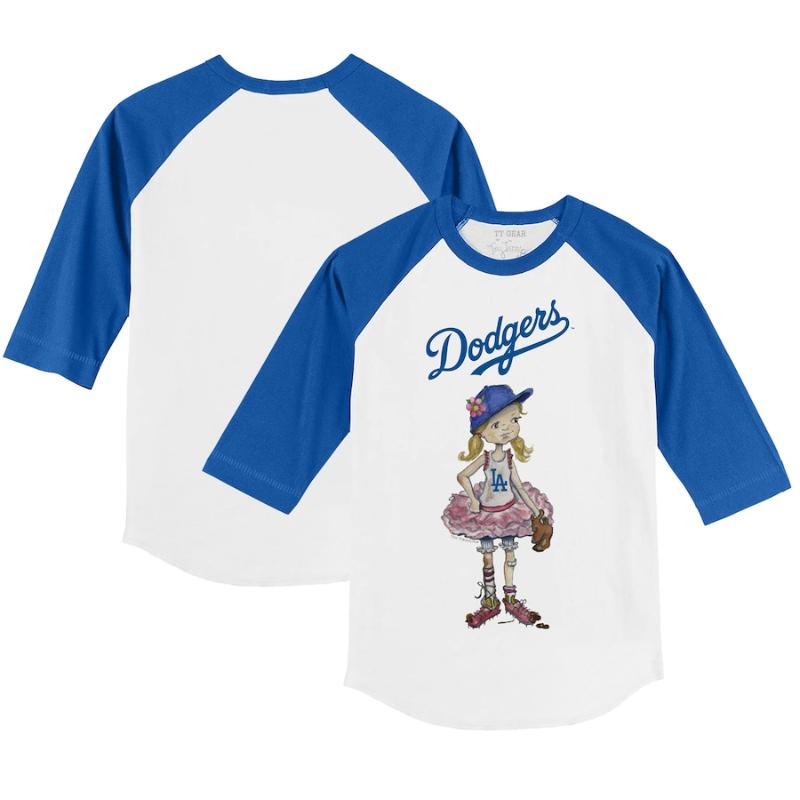 【送料無料】【大人もOK★キッズサイズ】 MLB キッズ用七分袖Tシャツ 子供用トップス 大谷翔平 山本由伸 ロサンゼルス・ドジャース Los Angeles Dodgers Tiny Turnip Raglan T-Shirt