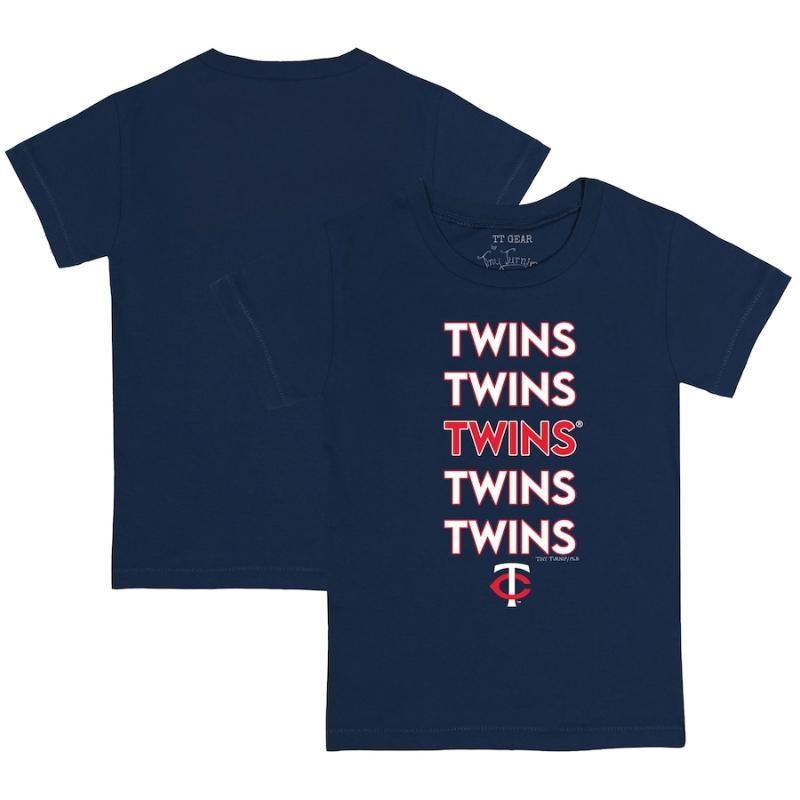 【送料無料】【ベビー・キッズサイズ（0-7歳用）】 MLB ベビー キッズ 子供用Tシャツ 半袖トップス Navy ミネソタ・ツインズ Minnesota Twins Stacked T-Shirt｜USキッズウェア店