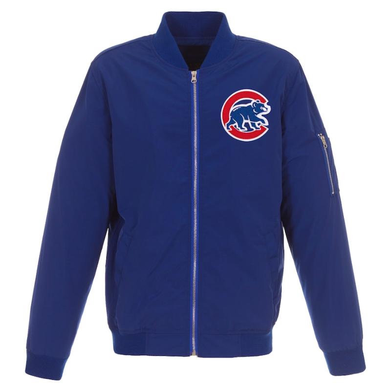 【送料無料】 MLB メンズ ボンバージャケット MA-1 アウター 鈴木誠也 今永昇太 シカゴ・カブス Chicago Cubs Lightweight Nylon Bomber Jacket|USキッズウェア店