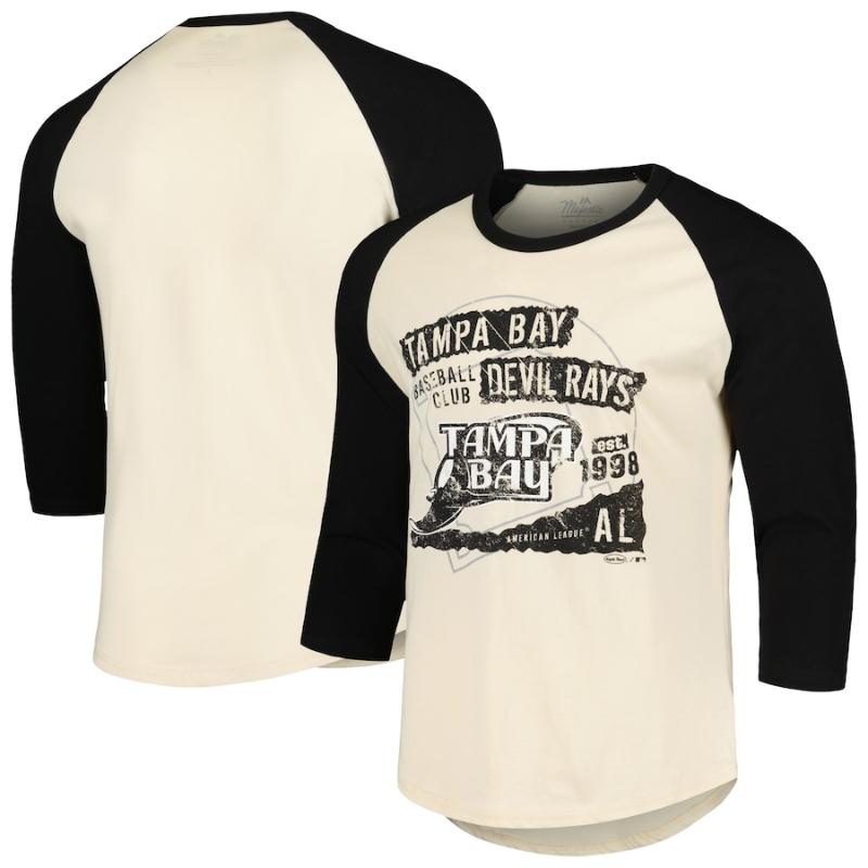 【送料無料】【メンズ】 MLB メジャーリーグ 七分袖シャツ ロンT Tシャツ 長袖トップス タンパベイ・レイズ Tampa Bay Rays Threads Raglan 3/4-Sleeve T-Shirt