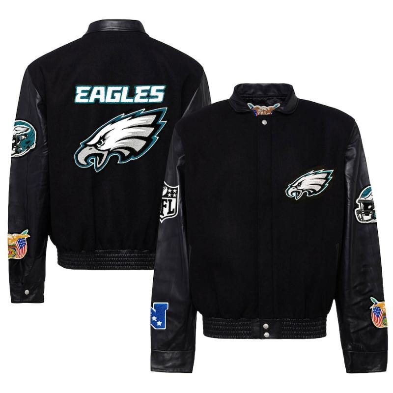 【送料無料】 NFL アメフト メンズ アウター バーシティジャケット スタジャン ジャンパー フィラデルフィア・イーグルス Philadelphia Eagles Wool & Leather Varsity Jacket|USキッズウェア店