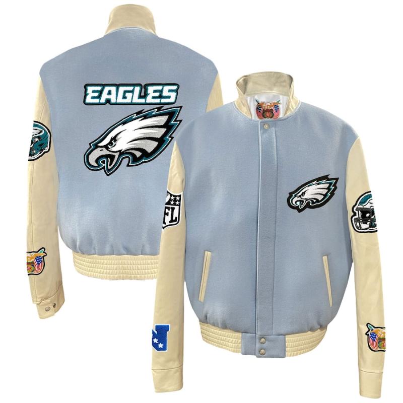 【送料無料】 NFL アメフト メンズ アウター バーシティジャケット スタジャン ジャンパー フィラデルフィア・イーグルス Philadelphia Eagles Wool & Leather Varsity Jacket｜USキッズウェア店 102,905円