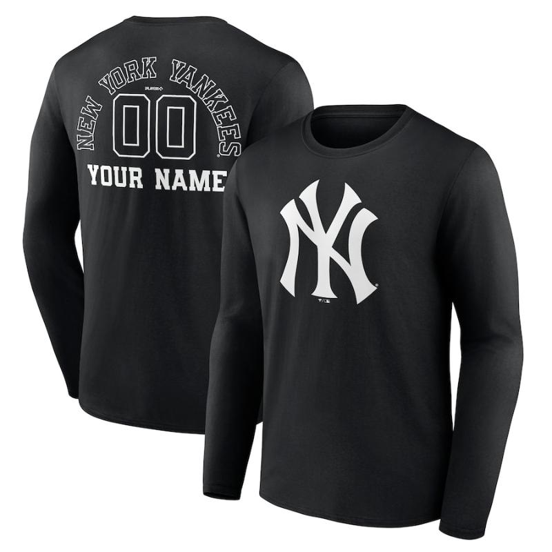 【送料無料】 MLB メジャーリーグ メンズ ロンT 長袖Tシャツ トップス ニューヨーク・ヤンキース アーロン・ジャッジ New York Yankees Monochrome Name & Number L/S T-Shirt|USキッズウェア店