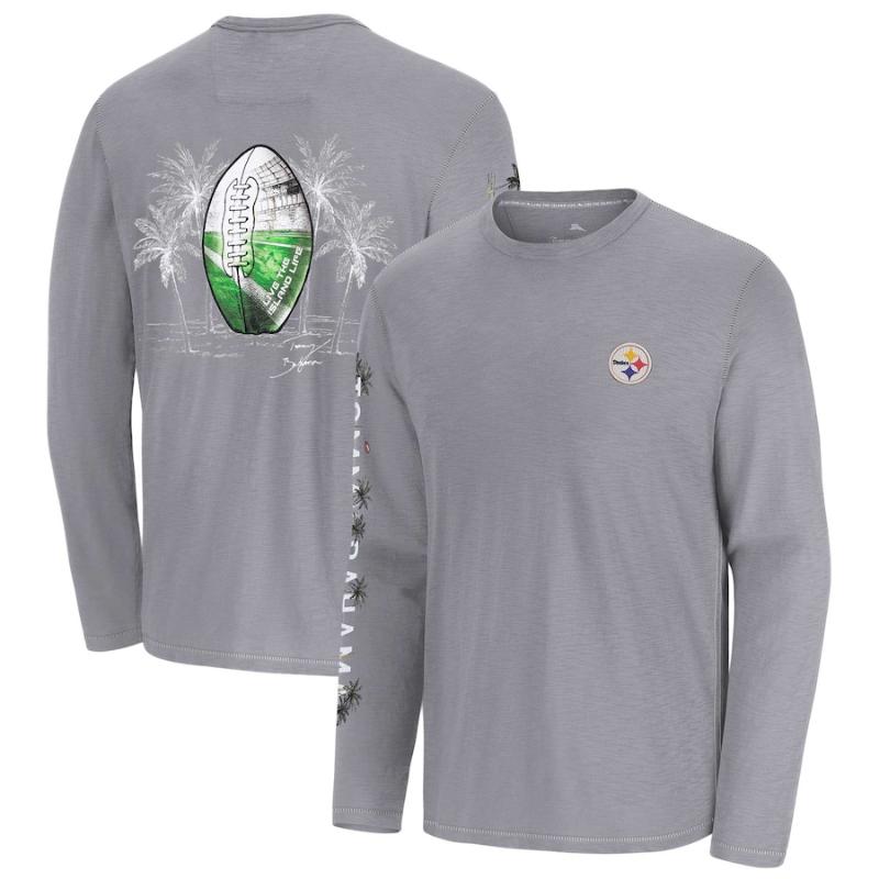 【送料無料】 NFL アメフト メンズ ロンT 長袖Tシャツ トップス Tommy Bahama トミーバハマ ピッツバーグ・スティーラーズ Pittsburgh Steelers Oasis Endzone Lux L/S T-Shirt