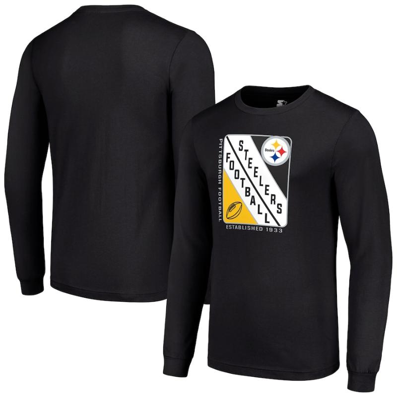 【送料無料】 NFL アメフト メンズ ロンT 長袖Tシャツ トップス ピッツバーグ・スティーラーズ Pittsburgh Steelers Starter Shield Logo Long Sleeve T-Shirt|USキッズウェア店