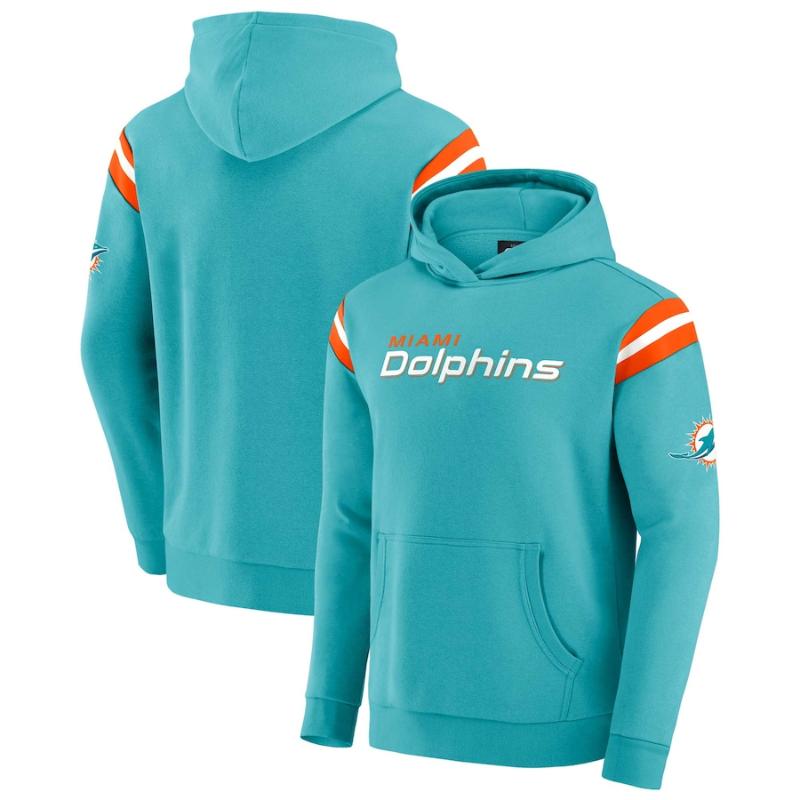 【貨物輸送無料】 NFL 鎧球 メンズ パーカー 長袖トップス フーディー マイアミ・ドルフィンズ Miami Dolphins Football Pullover Hoodie