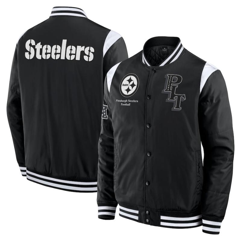 【送料無料】 NFL メンズ アウター バーシティジャケット スタジャン ジャンパー アメフト ピッツバーグ・スティーラーズ Pittsburgh Steelers Elements Elite Full-Snap Jacket