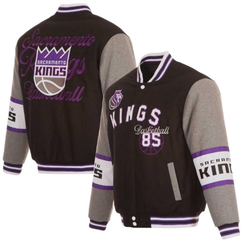 【送料無料】 NBA メンズ アウター バーシティジャケット スタジャン ジャンパー サクラメント・キングス Sacramento Kings Reversible Wool Jacket｜USキッズウェア店 32,604円