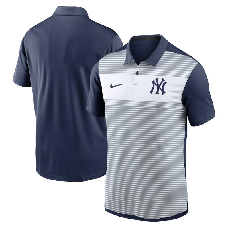 【送料無料】 MLB メジャーリーグ ナイキ Nike メンズ ポロシャツ 襟付きシャツ 半袖トップス ジャッジ ニューヨーク・ヤンキース New York Yankees Vapor Striped Performance Polo Shirt