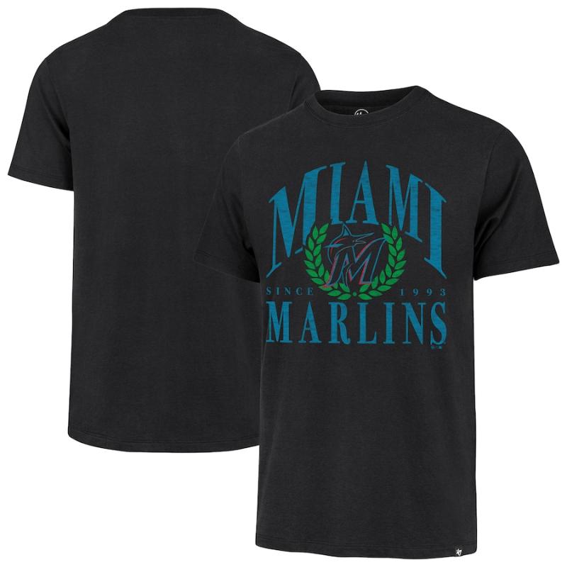 【送料無料】 MLB メジャーリーグ メンズ Tシャツ 半袖トップス 47 Brand フォーティーセブン マイアミ・マーリンズ Miami Marlins 47 Brand フォーティーセブン Pitchout Franklin T-Shirt｜USキッズウェア店