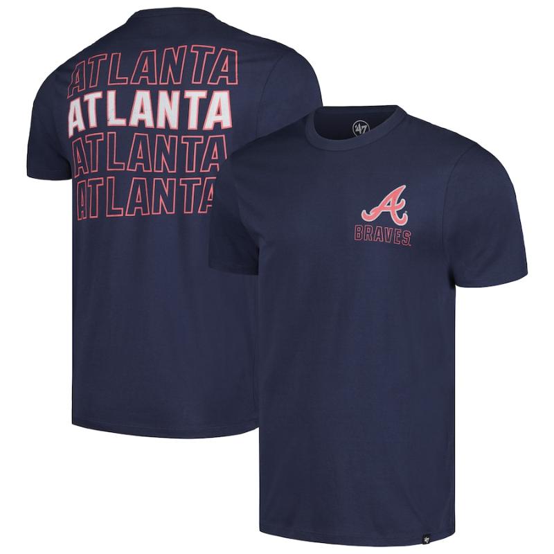 【送料無料】 MLB メジャーリーグ メンズ Tシャツ 半袖トップス 47 Brand フォーティーセブン アトランタ・ブレーブス Atlanta Braves 47 Brand フォーティーセブン Hang Back Franklin T-Shirt｜USキッズウェア店