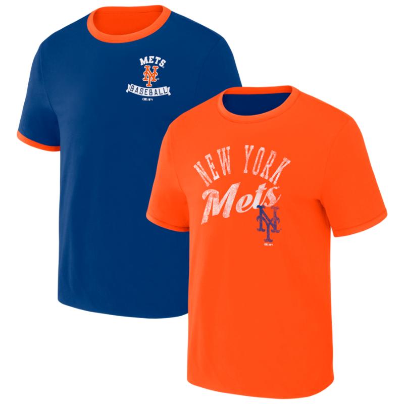 【送料無料】【リバーシブルデザイン】 MLB メジャーリーグ メンズ Tシャツ 半袖トップス 千賀滉大 ニューヨーク・メッツ New York Mets Two-Way Ringer Reversible T-Shirt｜USキッズウェア店 15,169円
