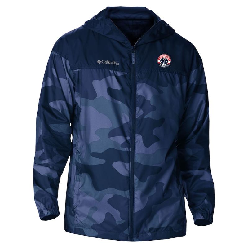 【貨物輸送無料】 NBA メンズ ウィンドブレーカー アウター 上衣 Columbia コロンビア ワシントン・ウィザーズ Washington Wizards Columbia Camo Flash Challenger Windbreaker Full-Zip Jacket