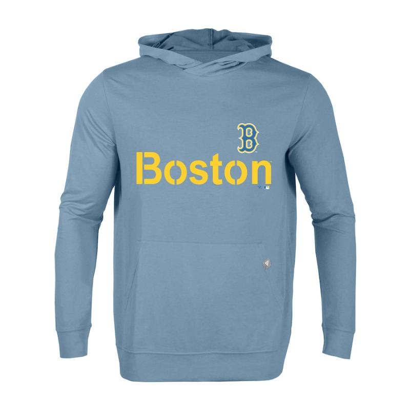 【送料無料】 MLB メジャーリーグ メンズ パーカー トレーナー 長袖トップス 吉田正尚 ボストン・レッドソックス Boston Red Sox Levelwear City Connect Relay Core Logo Pullover Hoodie|USキッズウェア店