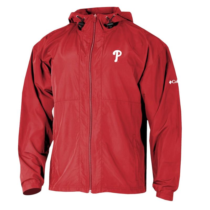 【貨物輸送無料】 MLB 定め事品 大リーグ競技団体 メンズ ウィンドブレーカー ナイロン上衣 アウター Columbia コロンビア フィラデルフィア・フィリーズ Philadelphia Phillies The Prodigy Full-Zip Windbreaker Jacket