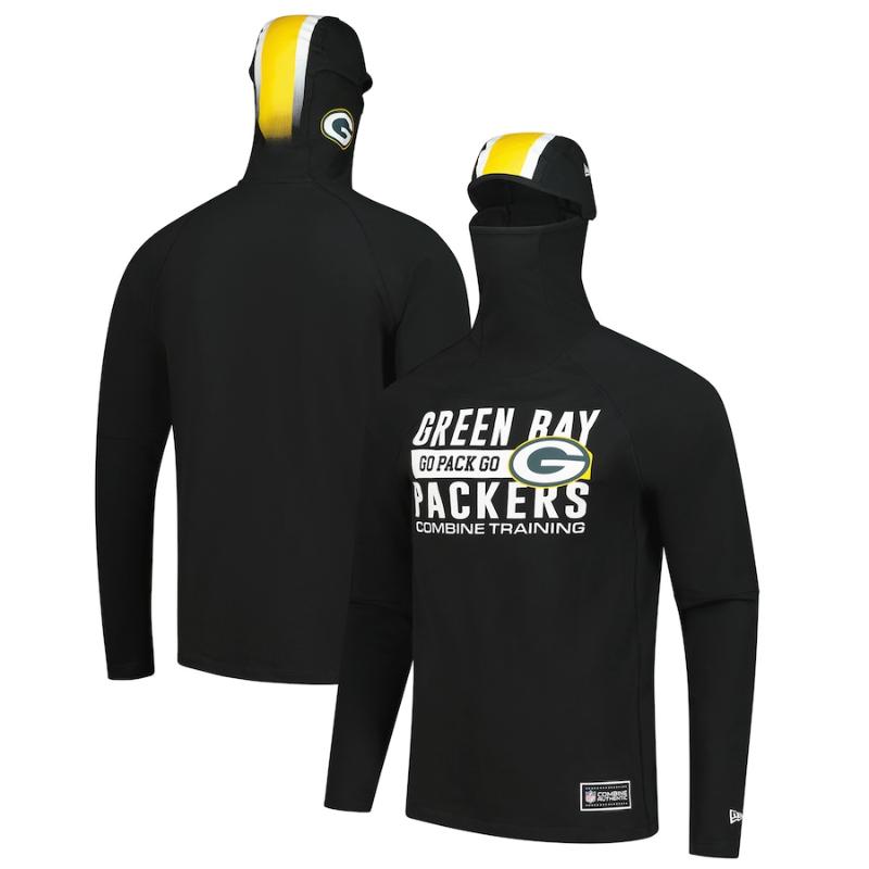 【送料無料】 NFL メンズ パーカー 長袖トップス トレーナー フーディー ニューエラNew Era グリーンベイ・パッカーズ Green Bay PackersNew Era Functional Fandom Balaclava Helmet Stripe Tri-Blend Hoodie