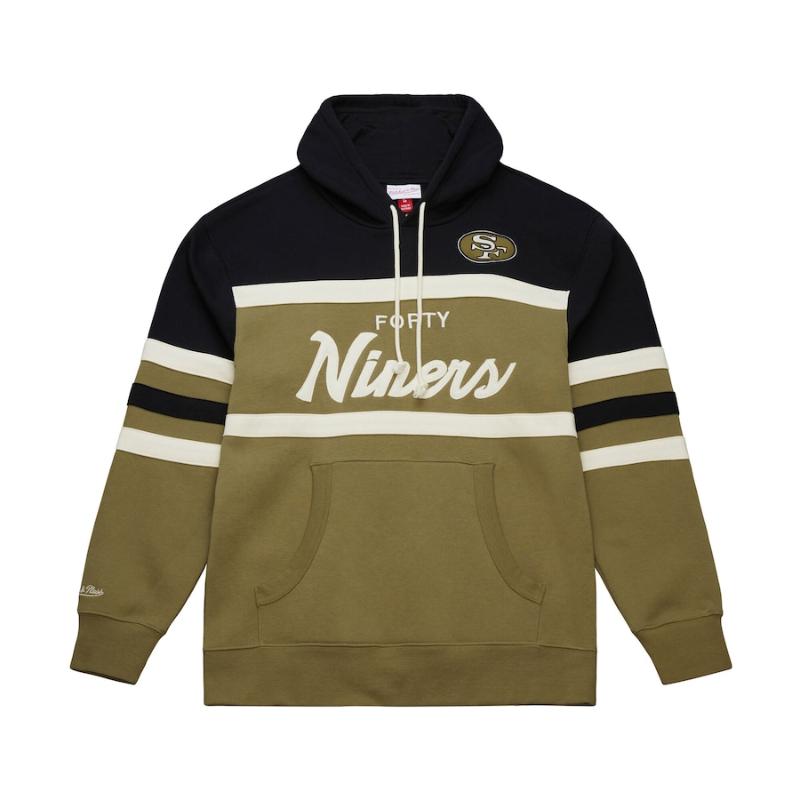 【貨物輸送無料】 NFL 置き目品 メンズ パーカー 長袖トップス フーディー ミッチェルアンドネス Mitchell \u0026 Ness サンフランシスコ・49ers San Francisco 49ers Mitchell \u0026 Ness Vintage Logo Head Coach Hoodie