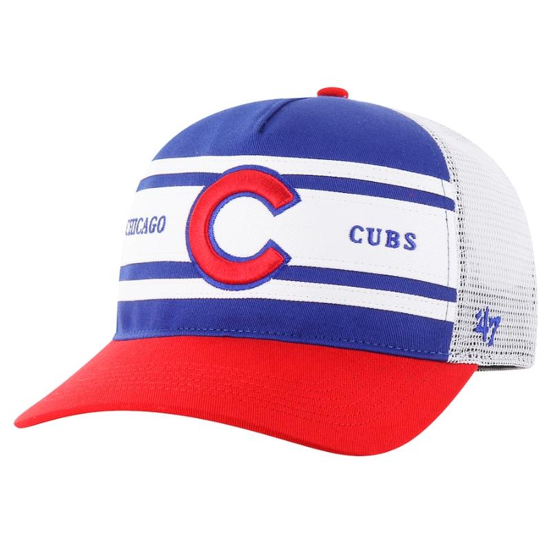 【送料無料】 MLB 正規品 メンズ キャップ 帽子 ハット ベースボールキャップ 47 Brand フォーティーセブン シカゴ・カブス 今永昇太 鈴木誠也 Chicago Cubs 47 Gridiron Super Stripe Relaxed Trucker Hitch Adjustable Hat｜USキッズウェア店