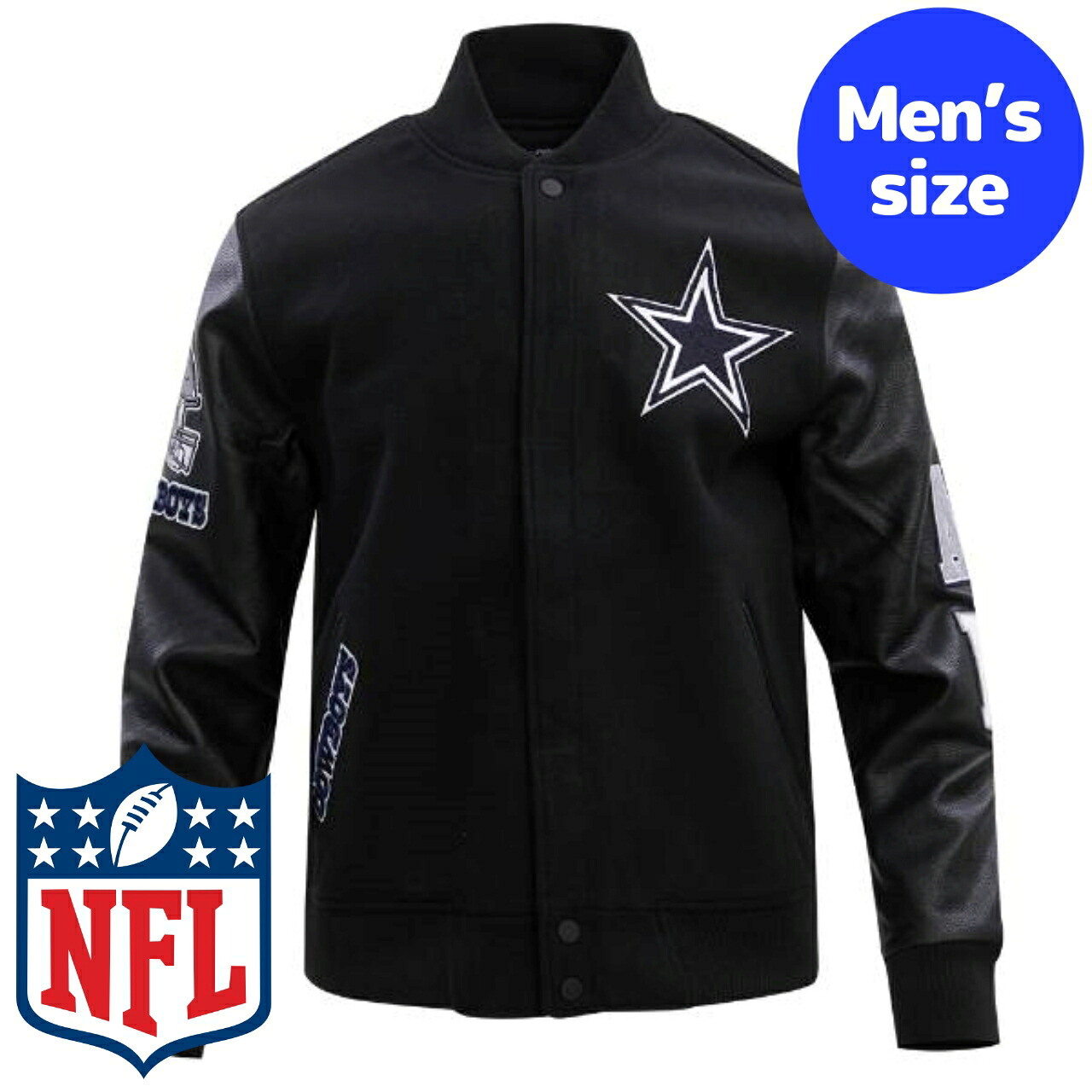 【送料無料】 Pro Standard プロスタンダード NFLオフィシャル メンズ アウター バーシティジャケット スタジャン アメフト ダラス・カウボーイズ DALLAS COWBOYS CLASSIC VARSITY JACKET