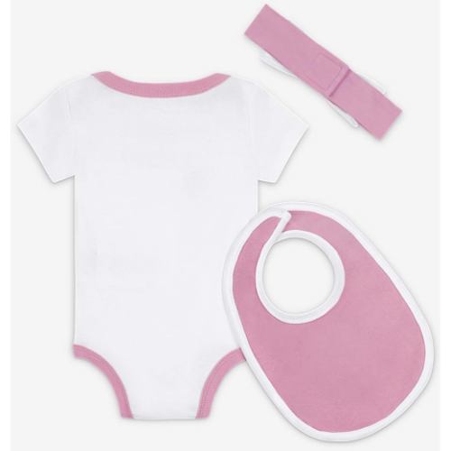 送料無料 割引クーポン多数配布中 ナイキ White Do 男の子用ロンパース Swoosh Nike Just ボディースーツ出産祝い3点セット It