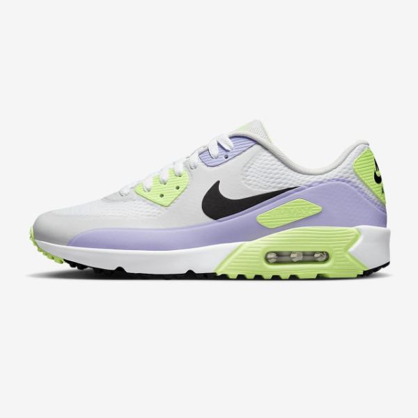 【貨物輸送無料】【メンズ】 nike ナイキ ゴルフシューズ Nike Air Max 90 G Golf Shoe（White/Lilac/Barely Grape/Black） CU9978-109 スニーカー 靴 打ちっぱなし