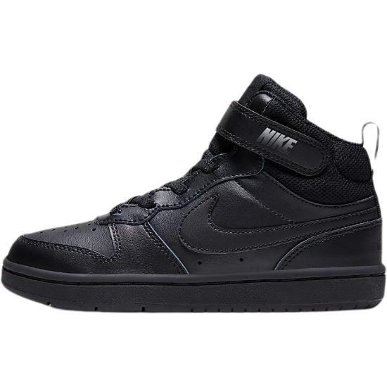 【送料無料】 nike ナイキ キッズ用サイズ（16.5-22.0cm） Nike Court Borough Mid 2 Shoes（Black） 男の子用スニーカー 子供靴 女の子用シューズ くつ 入園入学祝い