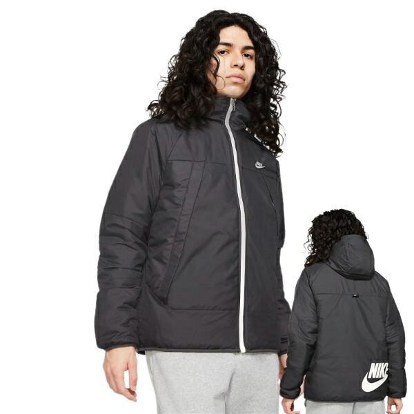 【送料無料】 中綿ジャケット ナイキ Nike Sportswear Therma-FIT Legacy Reversible Hooded Jacket(Black) ジャケット アウター ジャンパー コート|USキッズウェア店