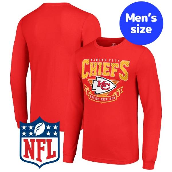 【送料無料】 NFL公式 アメフト メンズ ロンT 長袖Tシャツ トップス カンザスシティ・チーフス Kansas City Chiefs Starter '80s Inspired Team Logo Long Sleeve T-Shirt