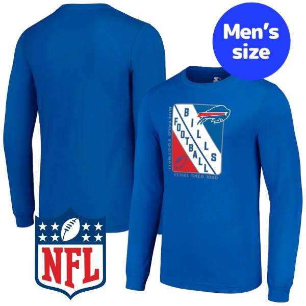 【送料無料】 NFL公式 アメフト メンズ ロンT 長袖Tシャツ トップス バッファロー・ビルズ Buffalo Bills Starter Shield Logo Long Sleeve T-Shirt