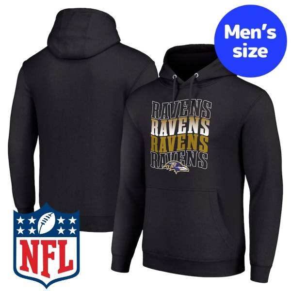 【送料無料】 NFL公式 アメフト メンズ パーカー 長袖トップス フーディー ボルチモア・レイブンズ Baltimore Ravens Four Team Name Logo Fleece Pullover Hoodie