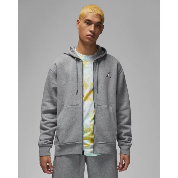 【貨物輸送無料】【メンズパーカー】 nike ナイキ ジョーダン Jordan Brooklyn Fleece Full-Zip Hoodie（Carbon Heather/White） 調教師 長袖トップス