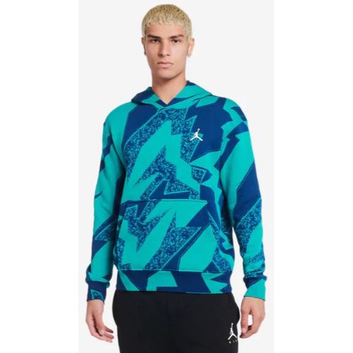【貨物輸送無料】 nike ナイキ ジョーダン メンズパーカー Air Jordan Essentials AOP Pullover Hoodie（Blue/Green） フーディー トップス 調教師 長袖トップス
