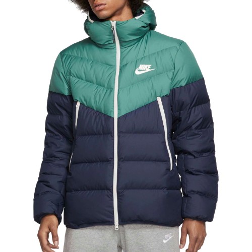 【送料無料】 nike ナイキ 【メンズサイズ】 Nike Windrunner フード付き撥水性ダウンジャケット（Bicstal/Obsdn/Obsdn/Sil） ウィンドブレーカー ジャンパー アウター ストリート｜USキッズウェア店