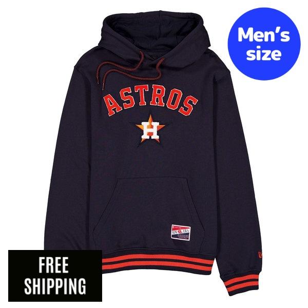 MLB メンズ パーカー New Era ニュー内鰓 ヒューストン・アストロズ 今井達也 Houston Astros Throwback Felt Logo Hoodie 貨物輸送無料