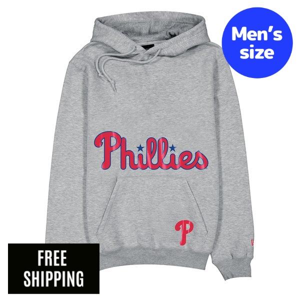 MLB メンズ パーカー New Era ニューエラ フィラデルフィア・フィリーズ Philadelphia Phillies Game Day Heather Gray Hoodie 送料無料|USキッズウェア店