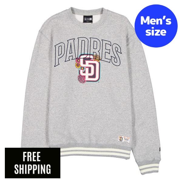 MLB メンズ トレーナー New Era ニューエラ サンディエゴ・パドレス ダルビッシュ有 San Diego Padres 2026 City Connect Gray Crewneck 送料無料|USキッズウェア店