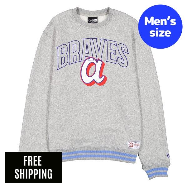 MLB メンズ トレーナー New Era ニューエラ アトランタ・ブレーブス Atlanta Braves 2026 City Connect Gray Crewneck 送料無料|USキッズウェア店