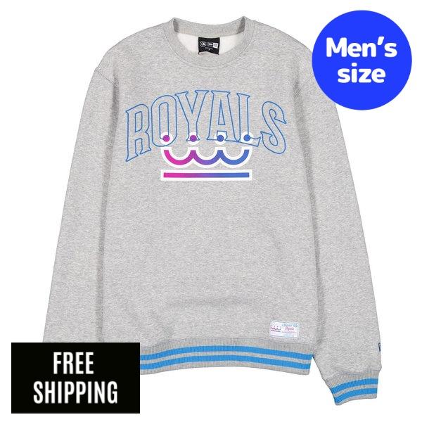 MLB メンズ トレーナー New Era ニューエラ カンザスシティ・ロイヤルズ Kansas City Royals 2026 City Connect Gray Crewneck 送料無料|USキッズウェア店