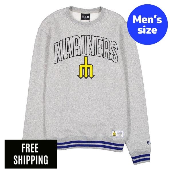 MLB メンズ トレーナー New Era ニューエラ シアトル・マリナーズ イチロー Seattle Mariners 2026 City Connect Gray Crewneck 送料無料｜USキッズウェア店